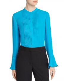 Elie Tahari Paige Pintucked Blouse Women - Bloomingdale s at Bloomingdales